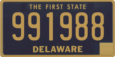 DE license plate 991988