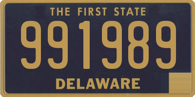 DE license plate 991989