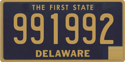 DE license plate 991992