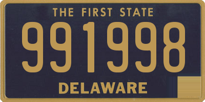 DE license plate 991998