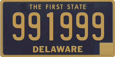 DE license plate 991999