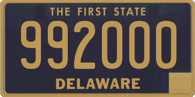 DE license plate 992000