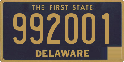 DE license plate 992001