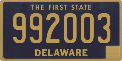 DE license plate 992003