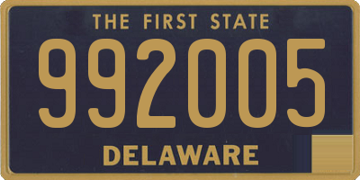 DE license plate 992005