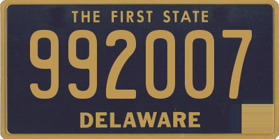 DE license plate 992007