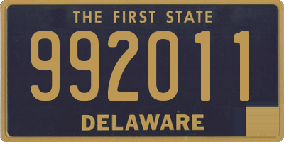 DE license plate 992011