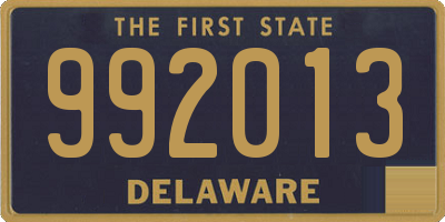 DE license plate 992013