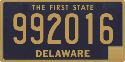 DE license plate 992016