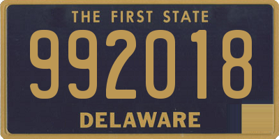 DE license plate 992018