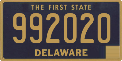 DE license plate 992020