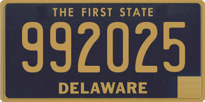 DE license plate 992025