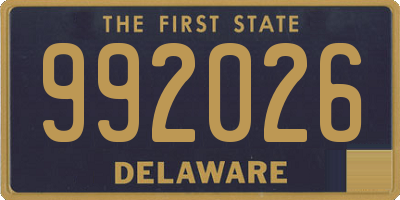 DE license plate 992026