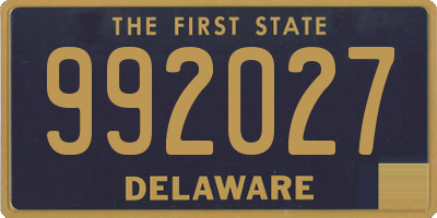 DE license plate 992027