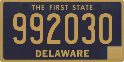 DE license plate 992030