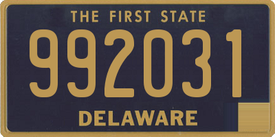 DE license plate 992031