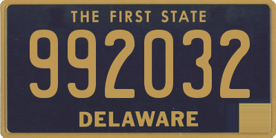 DE license plate 992032