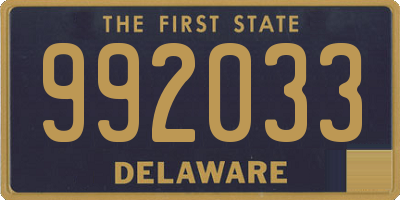 DE license plate 992033