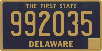 DE license plate 992035