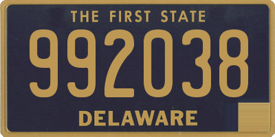 DE license plate 992038