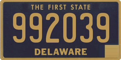 DE license plate 992039