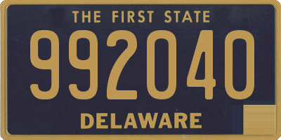 DE license plate 992040