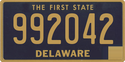 DE license plate 992042