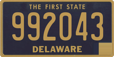 DE license plate 992043