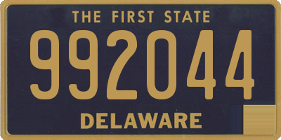 DE license plate 992044