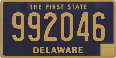 DE license plate 992046