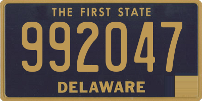 DE license plate 992047