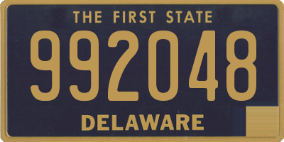 DE license plate 992048