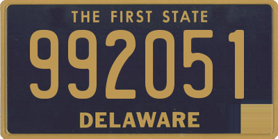 DE license plate 992051