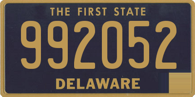 DE license plate 992052