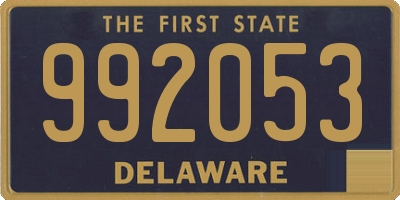 DE license plate 992053