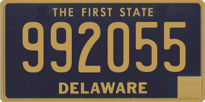 DE license plate 992055