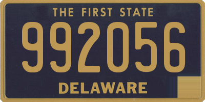 DE license plate 992056