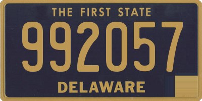 DE license plate 992057