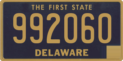 DE license plate 992060