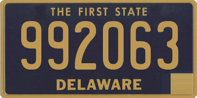 DE license plate 992063