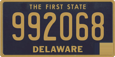 DE license plate 992068