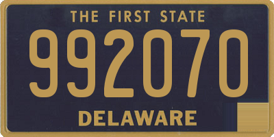DE license plate 992070