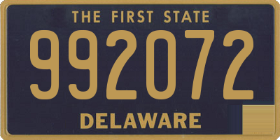 DE license plate 992072