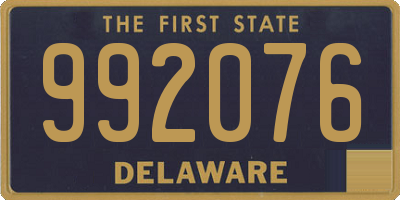 DE license plate 992076