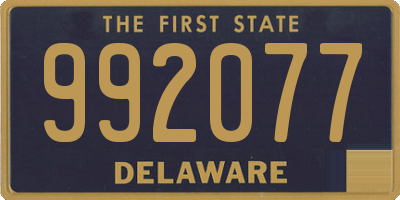 DE license plate 992077