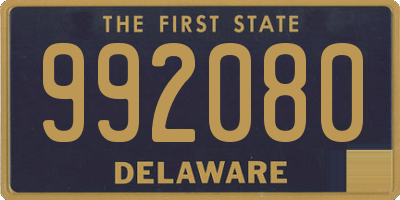 DE license plate 992080