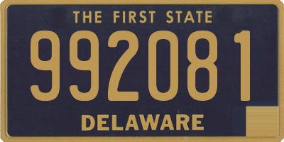 DE license plate 992081