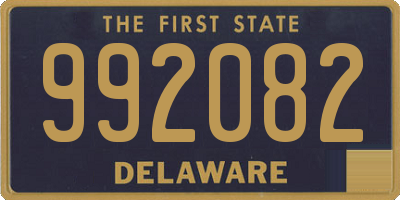 DE license plate 992082