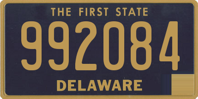 DE license plate 992084