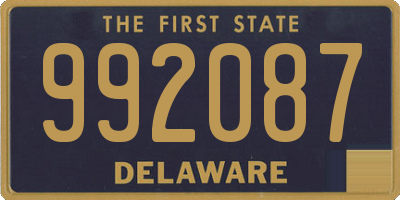 DE license plate 992087